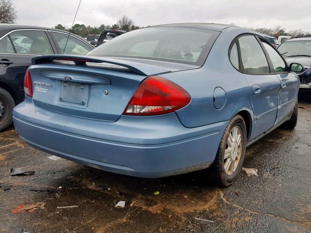 1FAFP56U66A208695 - 2006 FORD TAURUS SEL BLUE photo 4