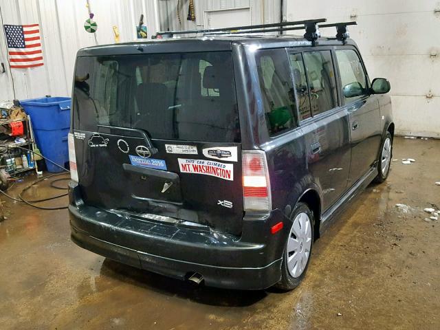 JTLKT324164106786 - 2006 TOYOTA SCION XB BLACK photo 4