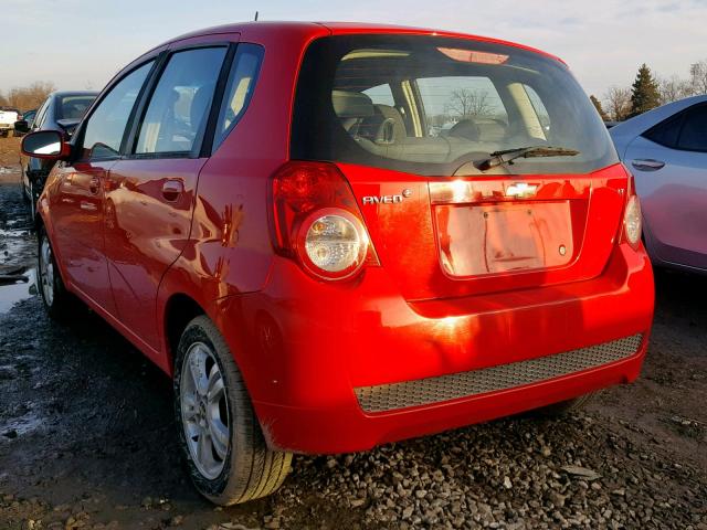 KL1TD6DE6AB129805 - 2010 CHEVROLET AVEO LS RED photo 3