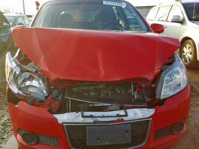 KL1TD6DE6AB129805 - 2010 CHEVROLET AVEO LS RED photo 7