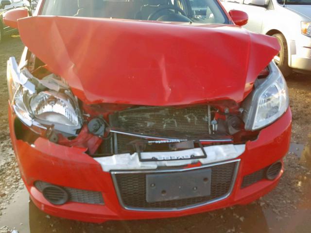 KL1TD6DE6AB129805 - 2010 CHEVROLET AVEO LS RED photo 9