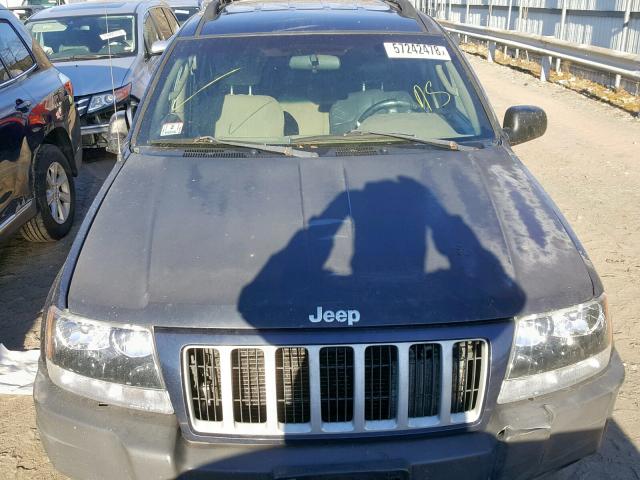 1J4GW48S64C115937 - 2004 JEEP GRAND CHER BLUE photo 9