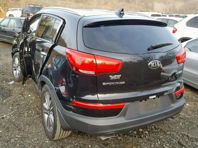 KNDPCCA69E7665133 - 2014 KIA SPORTAGE S BLACK photo 3