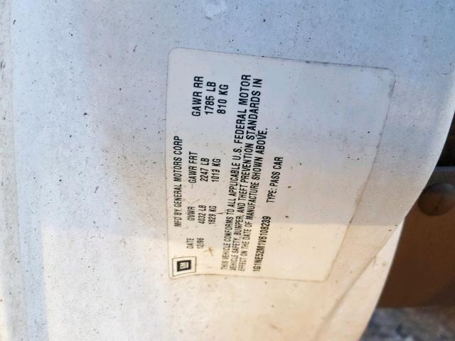 1G1NE52M1V6108239 - 1997 CHEVROLET MALIBU LS Ақ фото 10