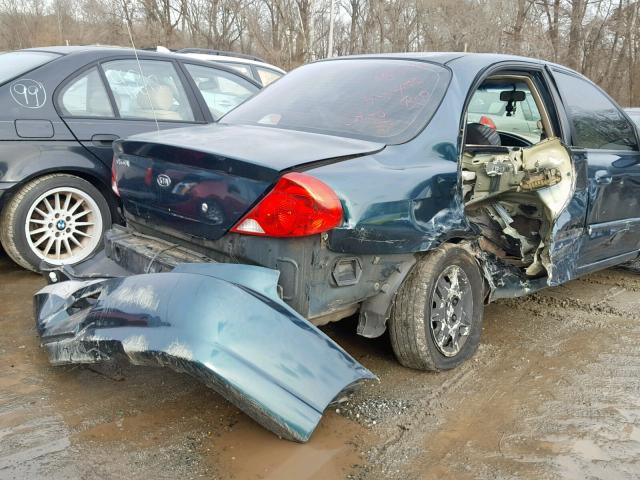 KNAFB121435246327 - 2003 KIA SPECTRA BA TEAL photo 9