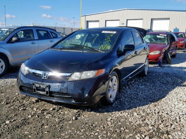 2HGFA16948H357211 - 2008 HONDA CIVIC EXL BLACK photo 2