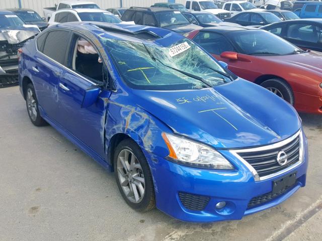 3N1AB7AP3FY332535 - 2015 NISSAN SENTRA S BLUE photo 1