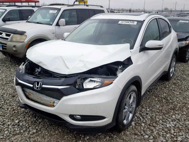 3CZRU6H74GM702176 - 2016 HONDA HR-V EXL WHITE photo 2