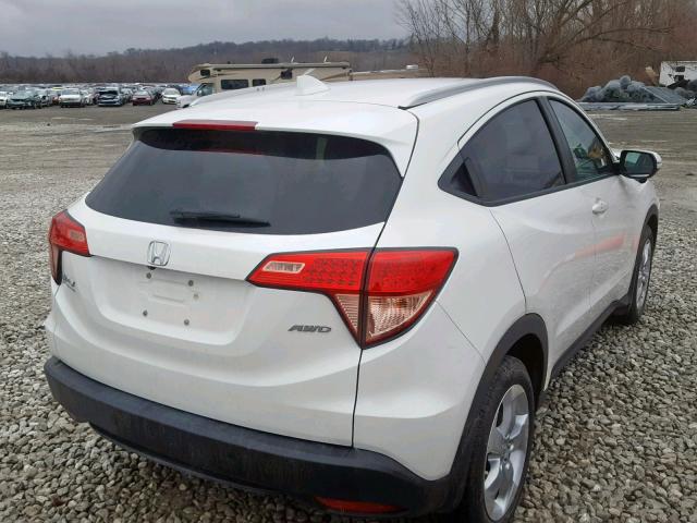 3CZRU6H74GM702176 - 2016 HONDA HR-V EXL WHITE photo 4