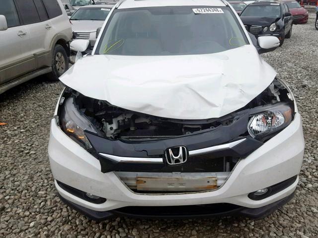 3CZRU6H74GM702176 - 2016 HONDA HR-V EXL WHITE photo 9