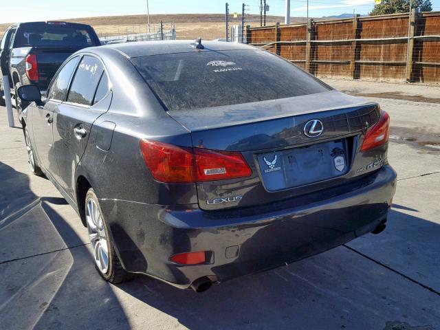 JTHCK262072012920 - 2007 LEXUS IS 250 BLACK photo 3