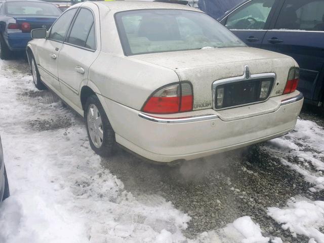 1LNHM86S25Y637264 - 2005 LINCOLN LS WHITE photo 3