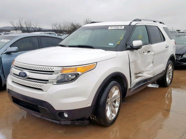 1FMHK8F87BGA62283 - 2011 FORD EXPLORER L WHITE photo 2