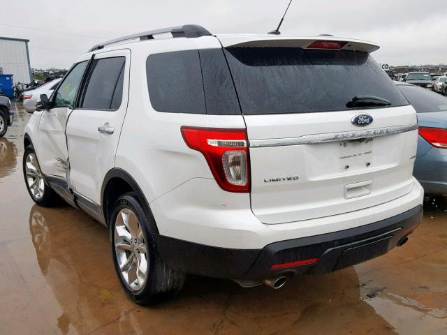 1FMHK8F87BGA62283 - 2011 FORD EXPLORER L WHITE photo 3