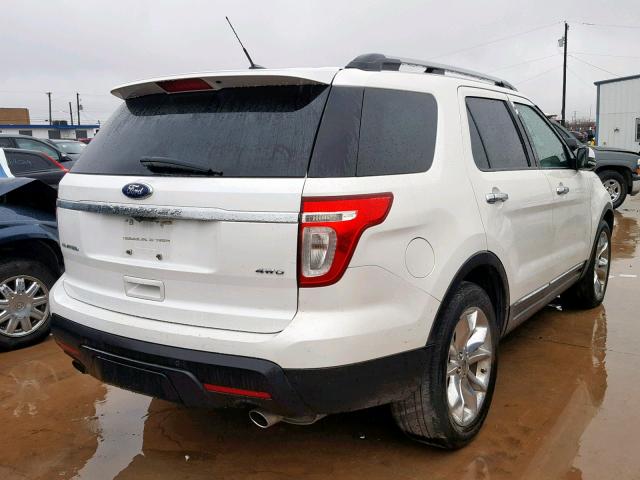 1FMHK8F87BGA62283 - 2011 FORD EXPLORER L WHITE photo 4