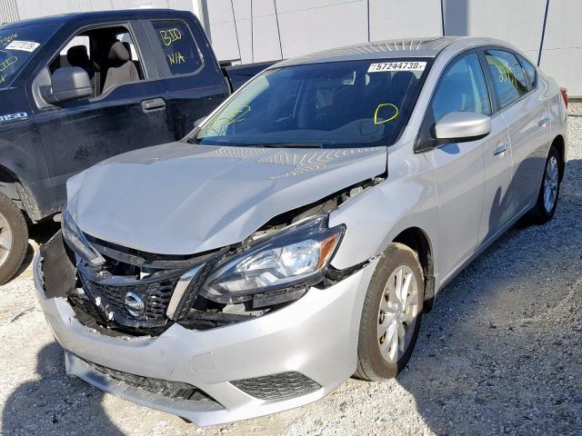 3N1AB7AP1HY338109 - 2017 NISSAN SENTRA S SILVER photo 2