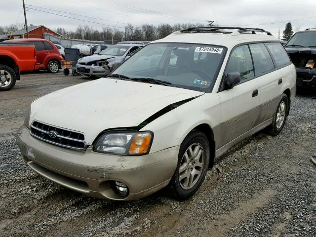 4S3BH675827640411 - 2002 SUBARU LEGACY OUT WHITE photo 2