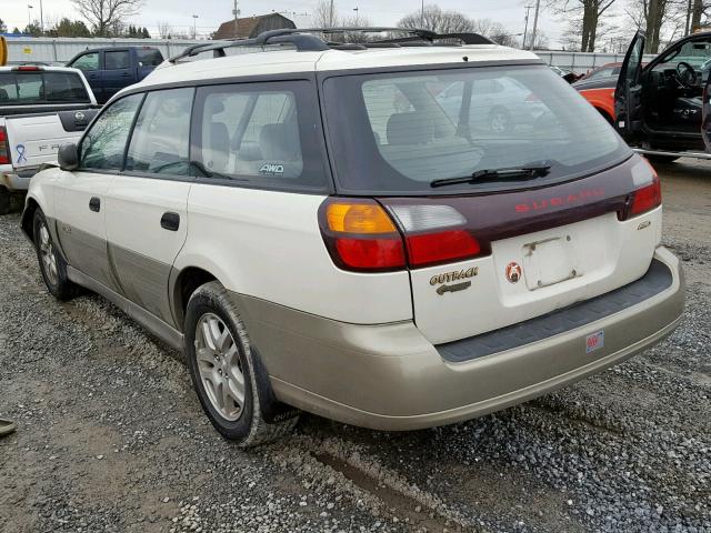 4S3BH675827640411 - 2002 SUBARU LEGACY OUT WHITE photo 3