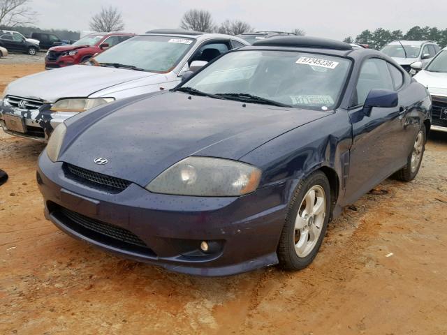 KMHHM65D46U220731 - 2006 HYUNDAI TIBURON GS BLUE photo 2