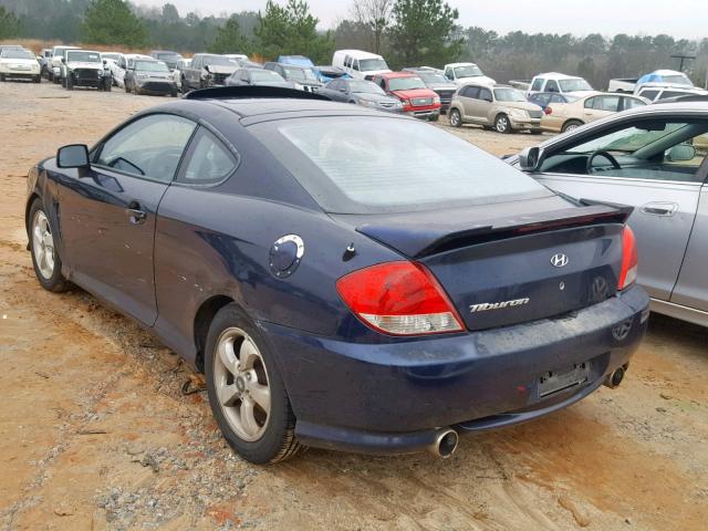 KMHHM65D46U220731 - 2006 HYUNDAI TIBURON GS BLUE photo 3