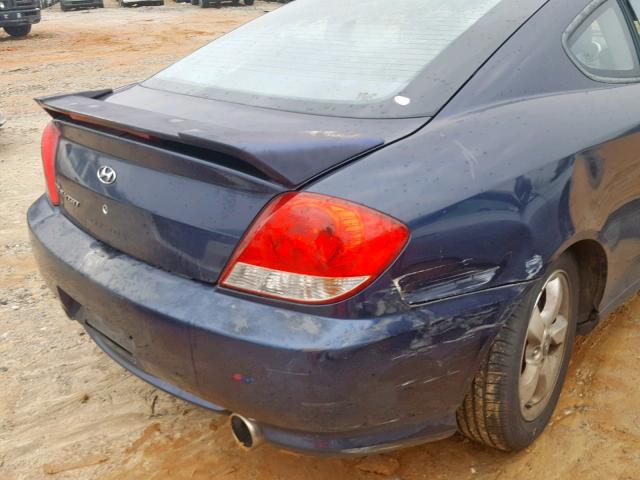 KMHHM65D46U220731 - 2006 HYUNDAI TIBURON GS BLUE photo 9