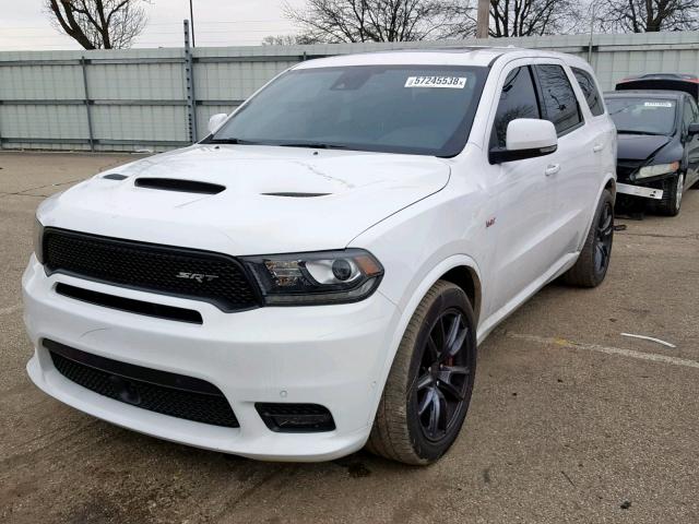 1C4SDJGJXJC291897 - 2018 DODGE DURANGO SR WHITE photo 2