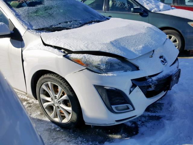 JM1BL1S6XA1137420 - 2010 MAZDA 3 S WHITE photo 9