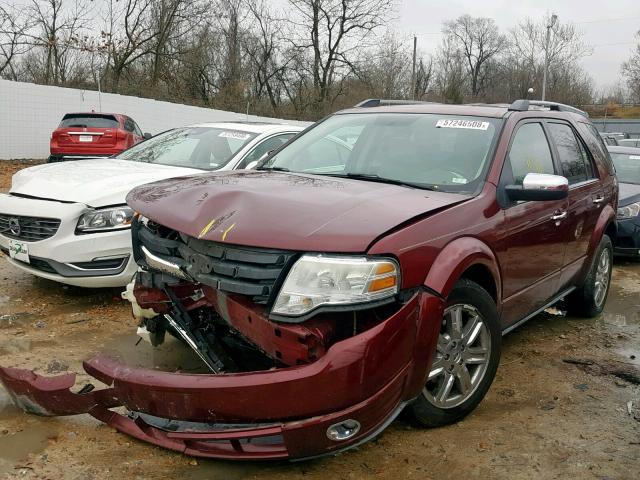 1FMDK03W88GA13654 - 2008 FORD TAURUS X L RED photo 2