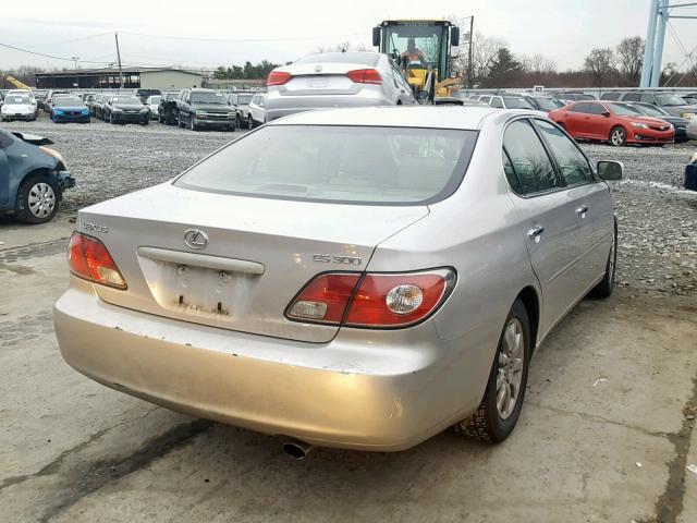 JTHBF30G030139456 - 2003 LEXUS ES 300 SILVER photo 4