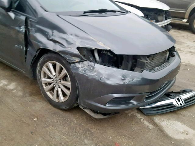 2HGFB2F99CH542298 - 2012 HONDA CIVIC EXL GRAY photo 9