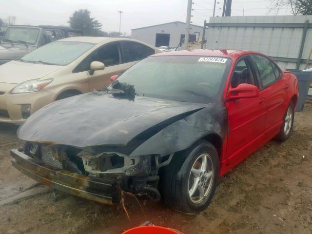 1G2WP52K6YF315626 - 2000 PONTIAC GRAND PRIX RED photo 2