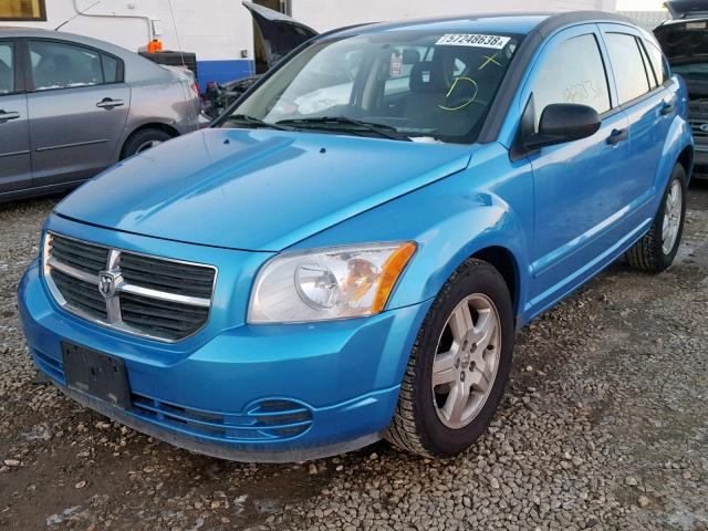 1B3HB48B18D582058 - 2008 DODGE CALIBER SX BLUE photo 2