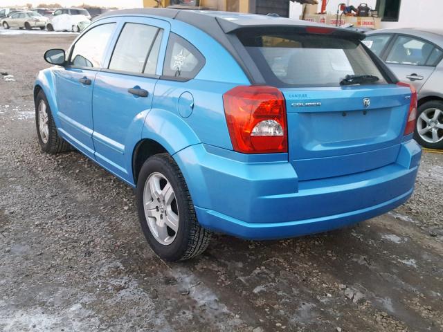 1B3HB48B18D582058 - 2008 DODGE CALIBER SX BLUE photo 3