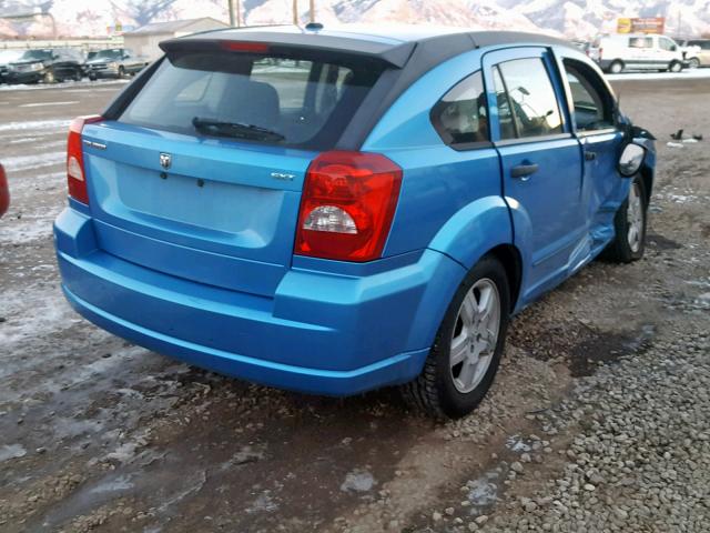 1B3HB48B18D582058 - 2008 DODGE CALIBER SX BLUE photo 4