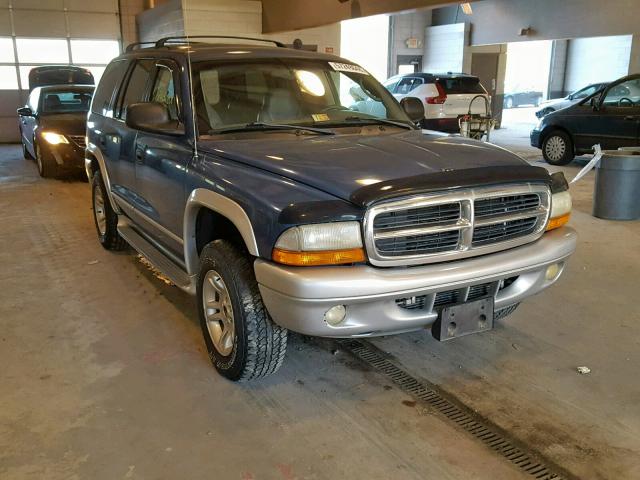 1D4HS58N03F524070 - 2003 DODGE DURANGO SL BLUE photo 1