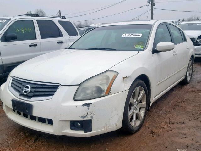 1N4BA41E77C855767 - 2007 NISSAN MAXIMA SE WHITE photo 2