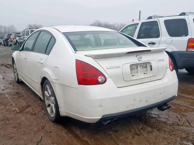 1N4BA41E77C855767 - 2007 NISSAN MAXIMA SE WHITE photo 3