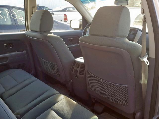 2HKYF18196H532542 - 2006 HONDA PILOT LX SILVER photo 6