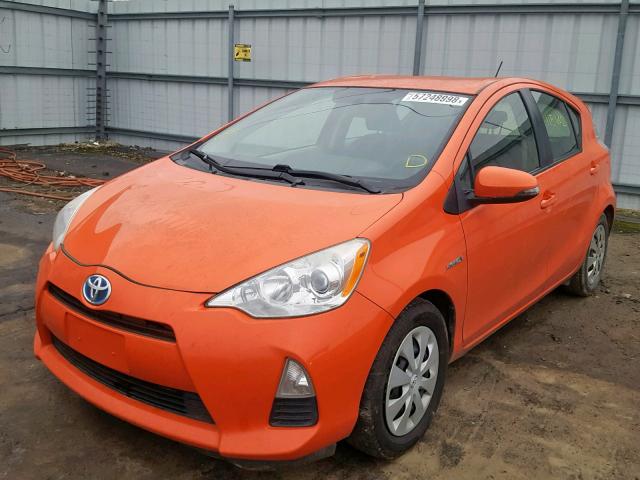 JTDKDTB36C1026929 - 2012 TOYOTA PRIUS C ORANGE photo 2