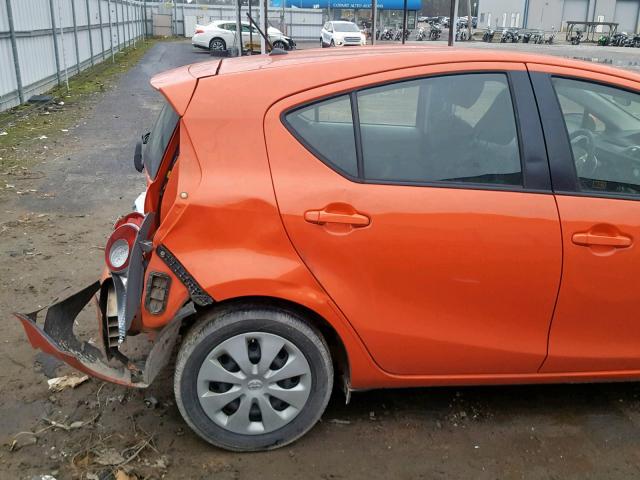 JTDKDTB36C1026929 - 2012 TOYOTA PRIUS C ORANGE photo 9