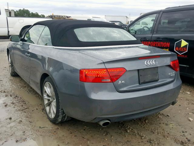 WAULFAFH3DN001230 - 2013 AUDI A5 PREMIUM GRAY photo 3