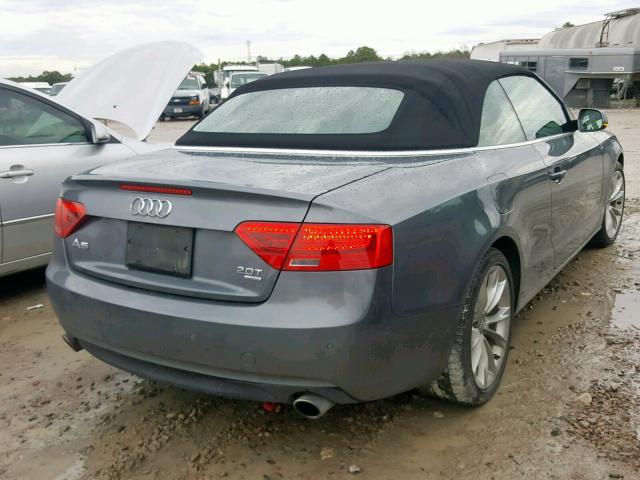 WAULFAFH3DN001230 - 2013 AUDI A5 PREMIUM GRAY photo 4