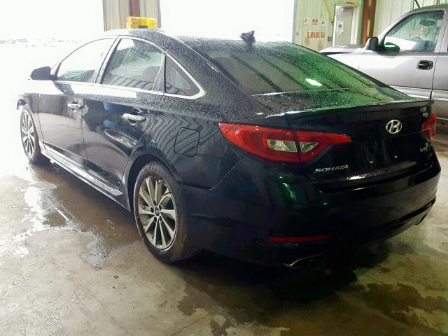 5NPE34AFXFH174449 - 2015 HYUNDAI SONATA SPO BLACK photo 3