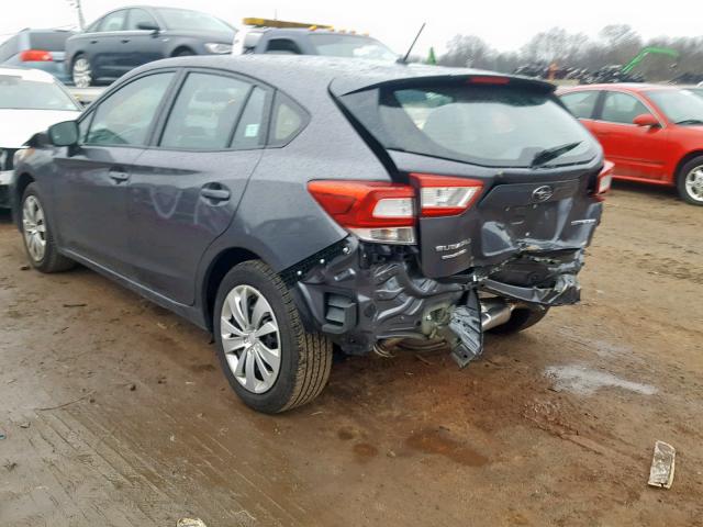 4S3GTAA66J3704296 - 2018 SUBARU IMPREZA GRAY photo 3