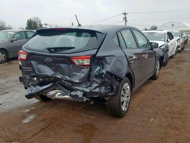 4S3GTAA66J3704296 - 2018 SUBARU IMPREZA GRAY photo 4