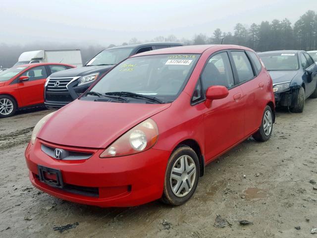 JHMGD38408S043456 - 2008 HONDA FIT RED photo 2