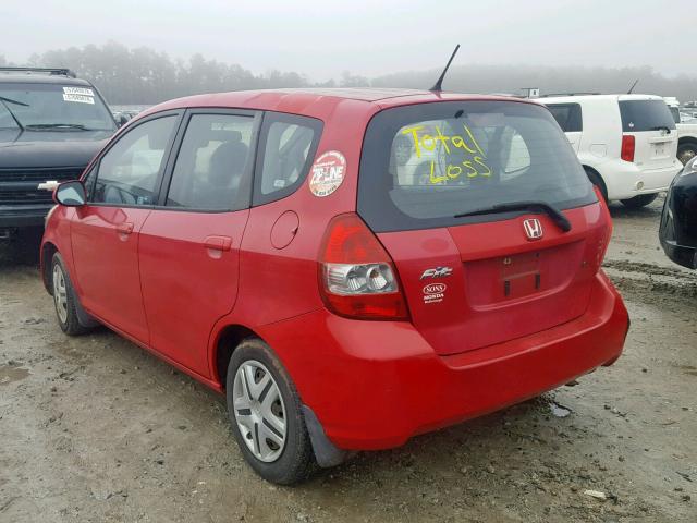 JHMGD38408S043456 - 2008 HONDA FIT RED photo 3