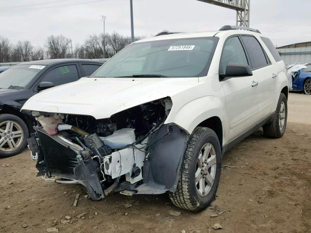 1GKKRPKD4EJ154482 - 2014 GMC ACADIA SLE WHITE photo 2