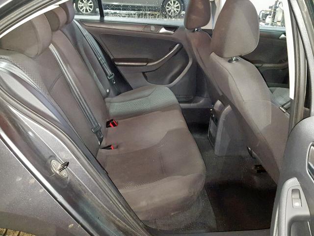 3VW2K7AJ9DM317603 - 2013 VOLKSWAGEN JETTA BASE CHARCOAL photo 6