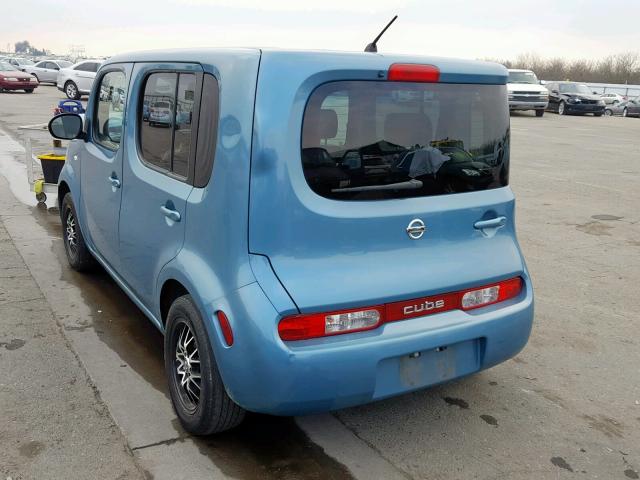 JN8AZ2KRXAT156391 - 2010 NISSAN CUBE BASE BLUE photo 3